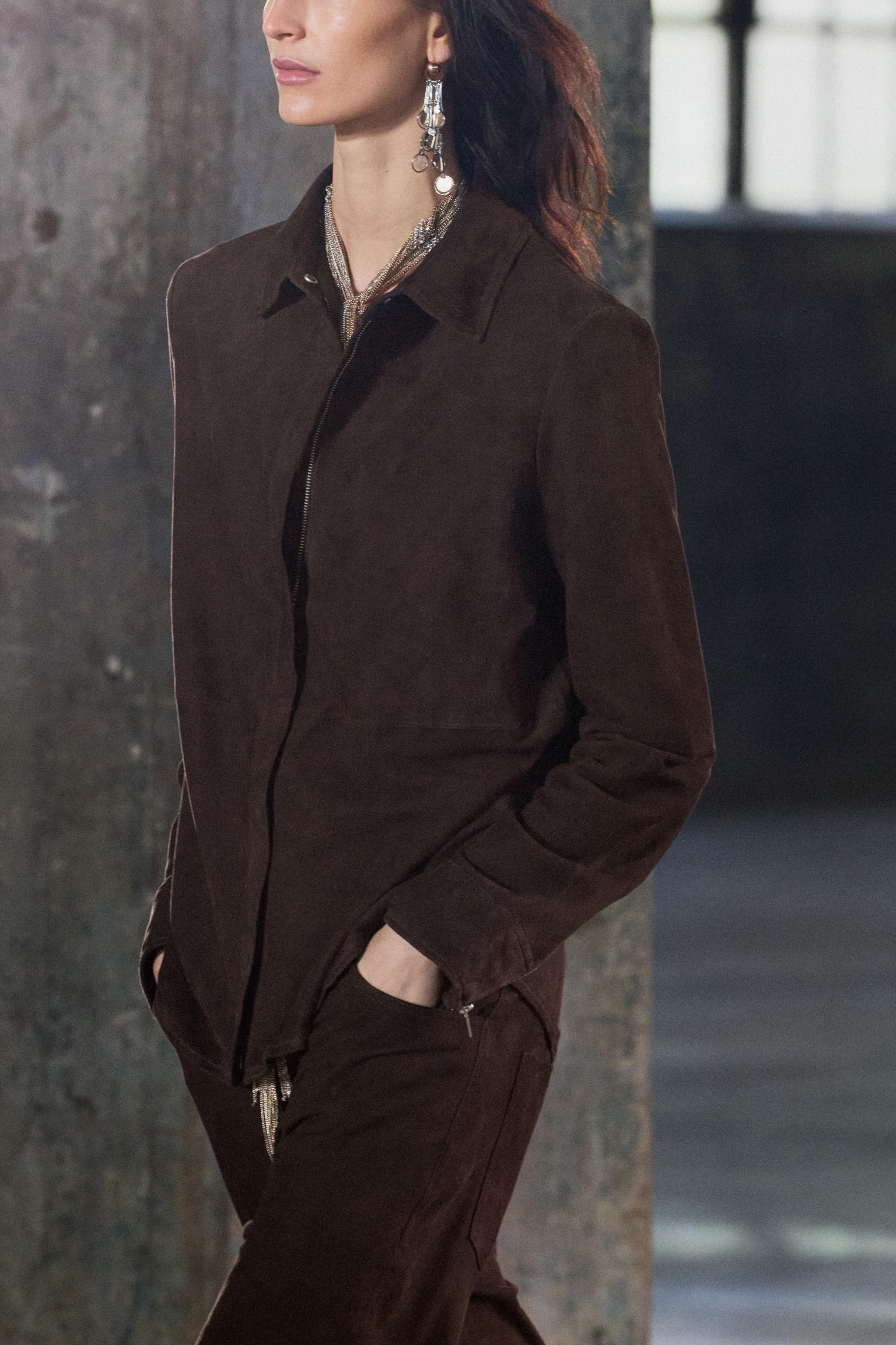 ZW COLLECTION LIMITED EDITION 100% スエードレザー シャツ