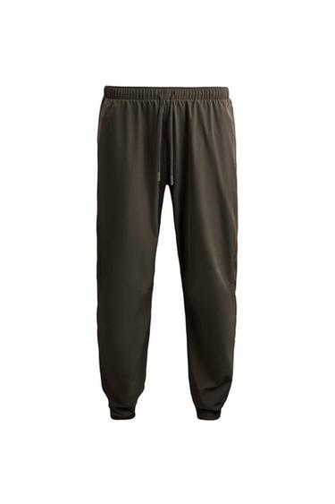 Zara LIGHTWEIGHT TECHNICAL PANTS - Dark olive - Image 0