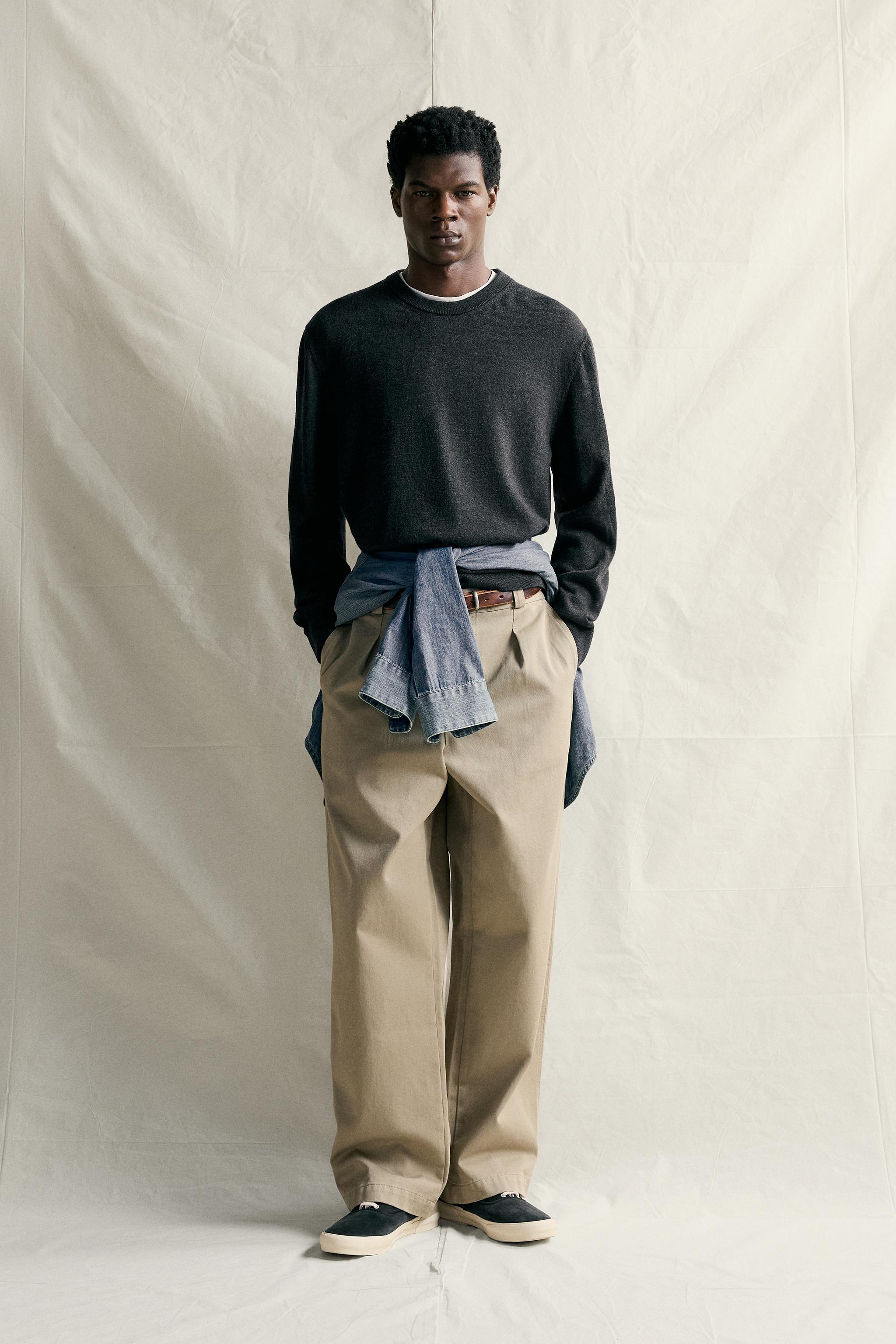 Мужские свитеры Zara 100% WOOL REGULAR FIT JUMPER