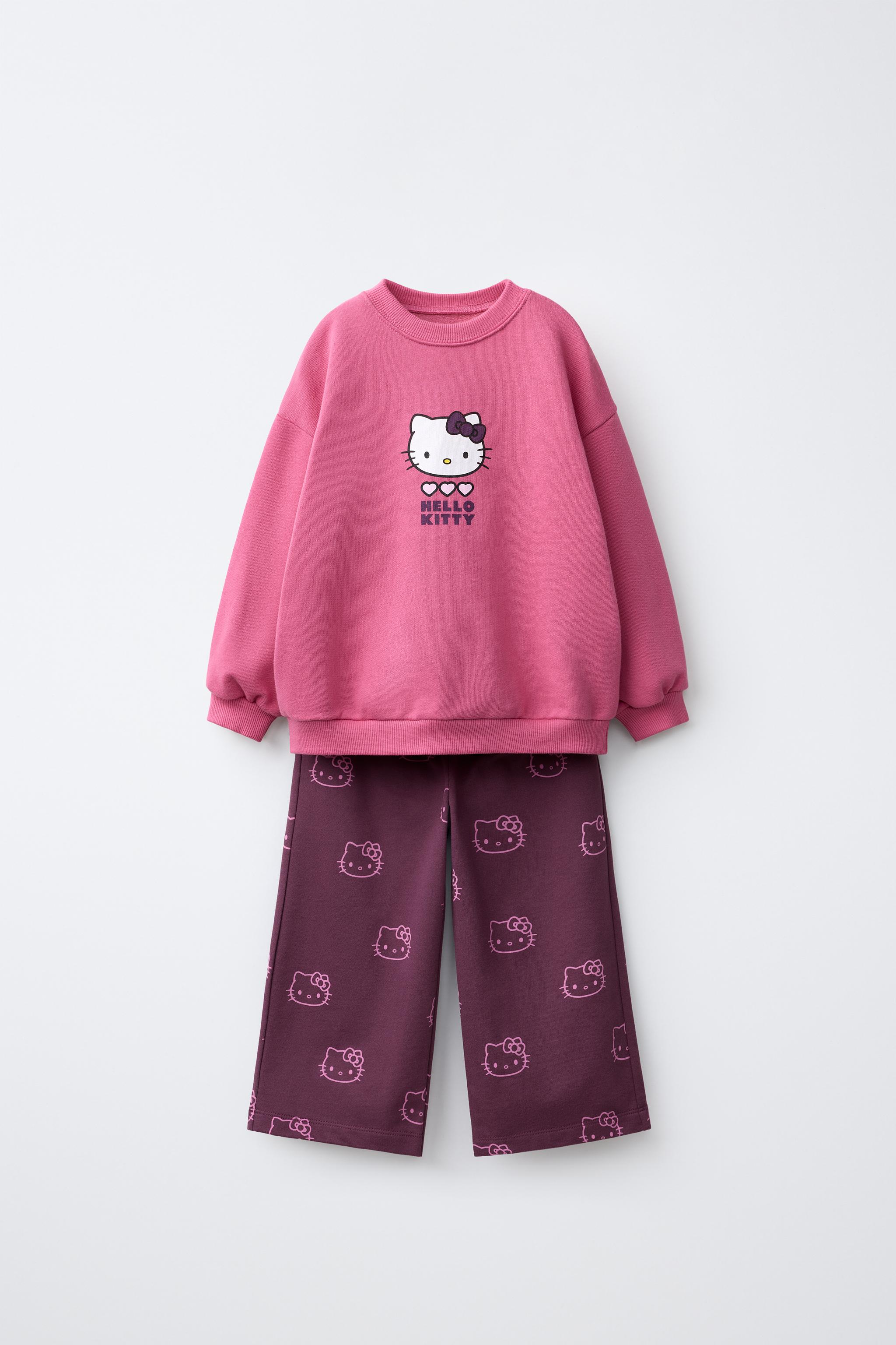 HELLO KITTY © SANRIO SWEATSHIRT AND TROUSERS SET - Dark pink