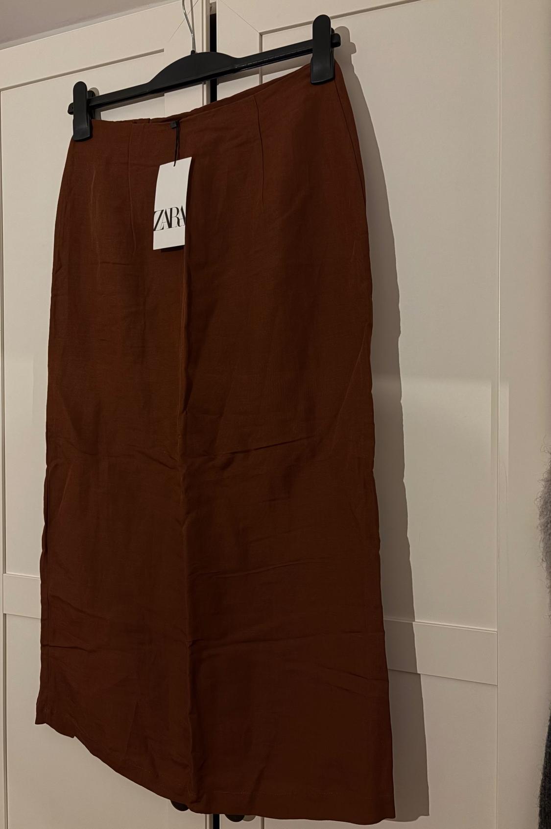 LINEN BLEND SKIRT WITH BUTTONS - Image 3