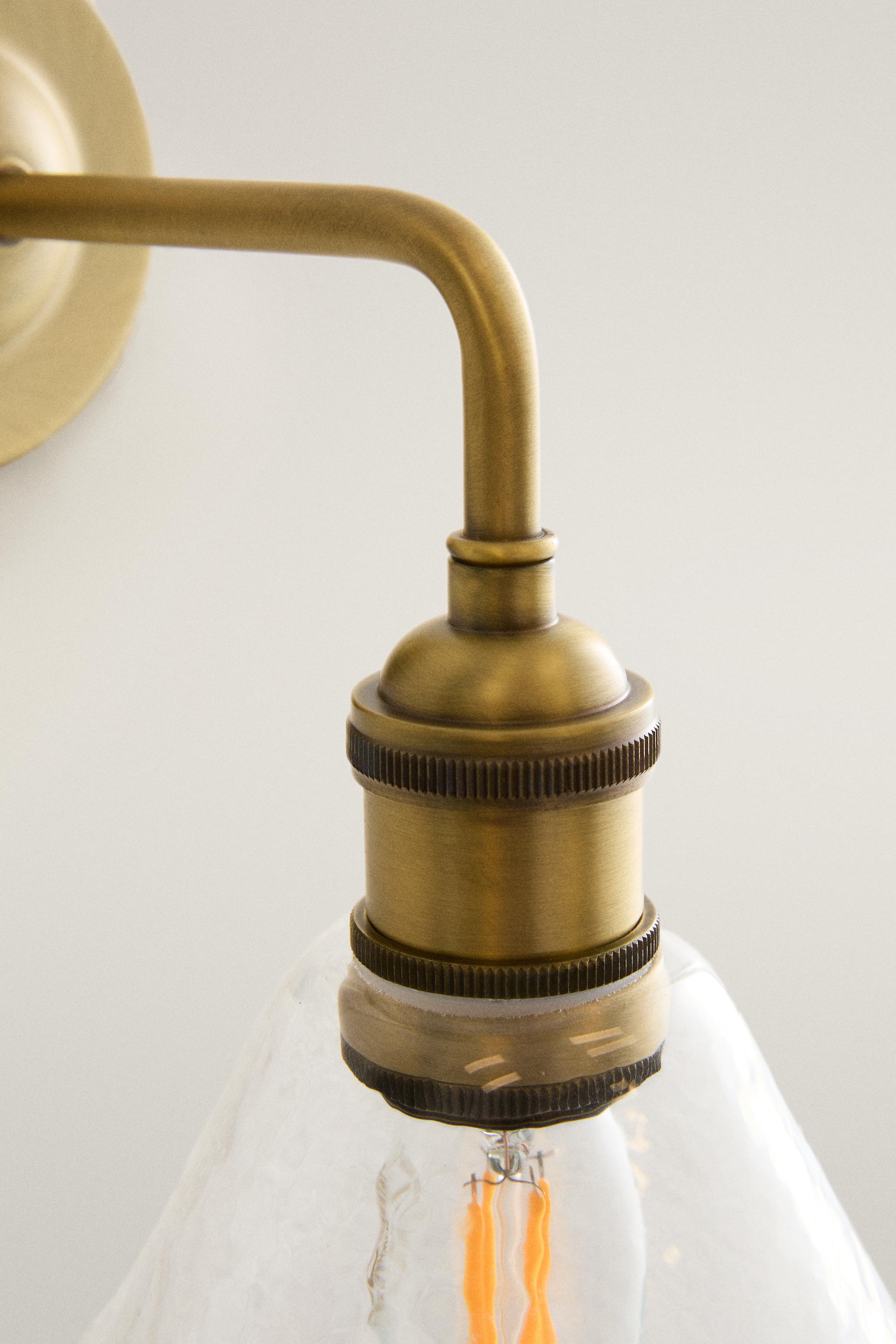 LAMP | METAL AND GLASS CONE WALL LIGHT