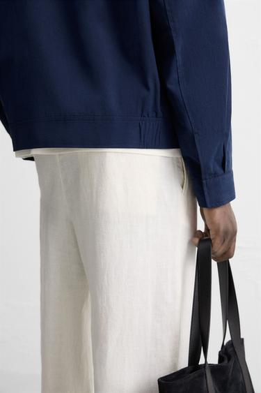 REGULAR FIT BOMBER JACKET - Blue by Zara - Image 8