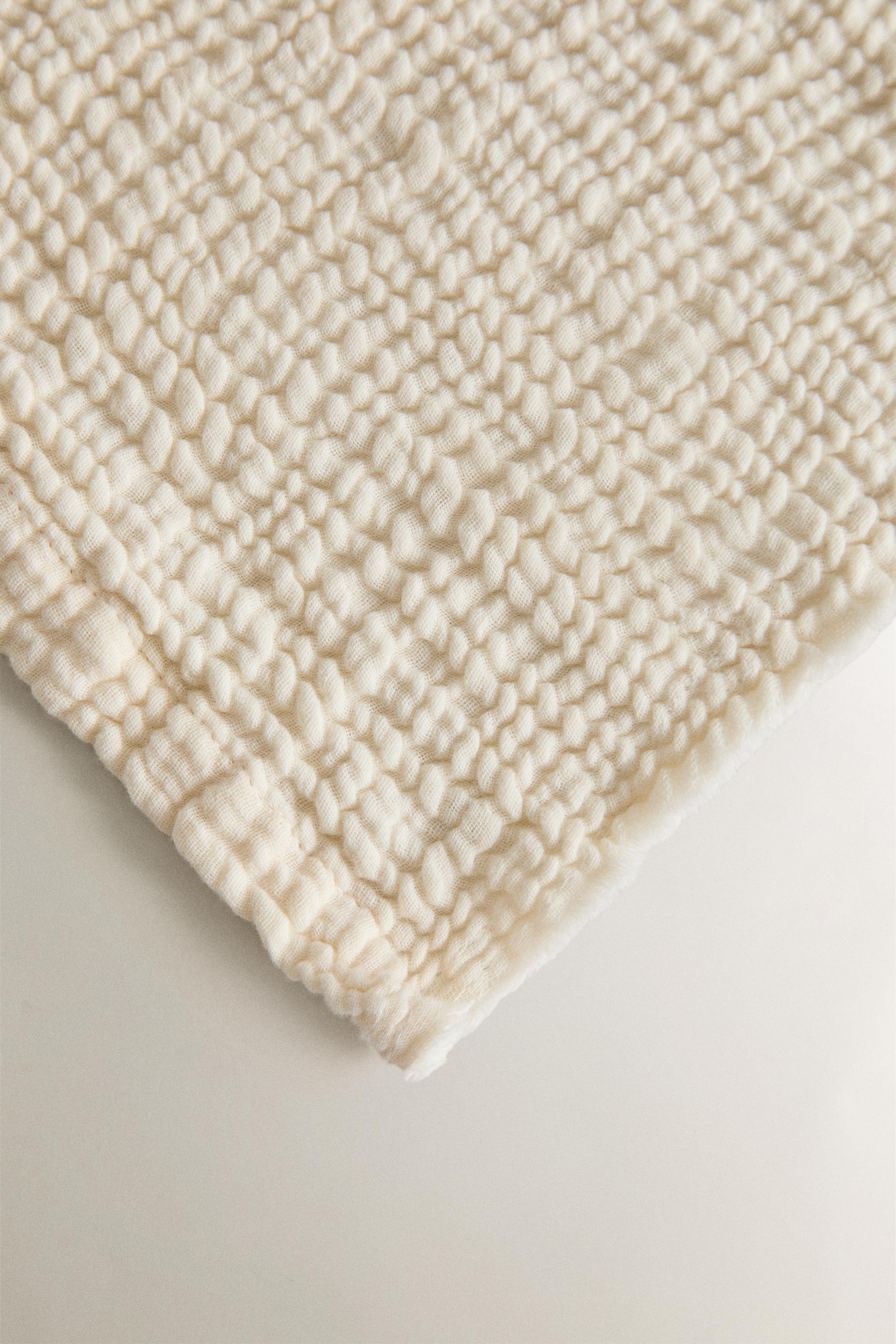 PLAIN CHIFFON BLANKET — Ecru
