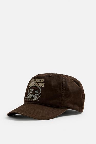 WASHED PRINT CAP - Brown by Zara