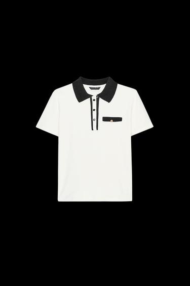 Zara POLO SHIRT - Oyster-white - Image 0