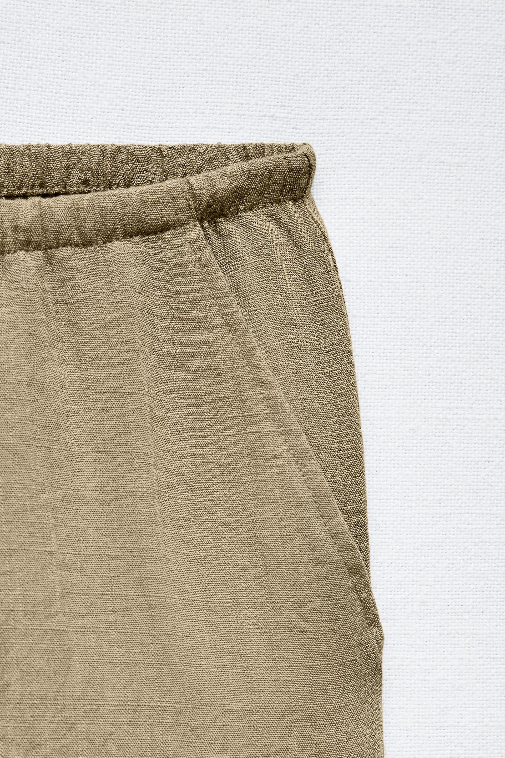 TEXTURED DRAWSTRING PAJAMA PANTS - taupe brown