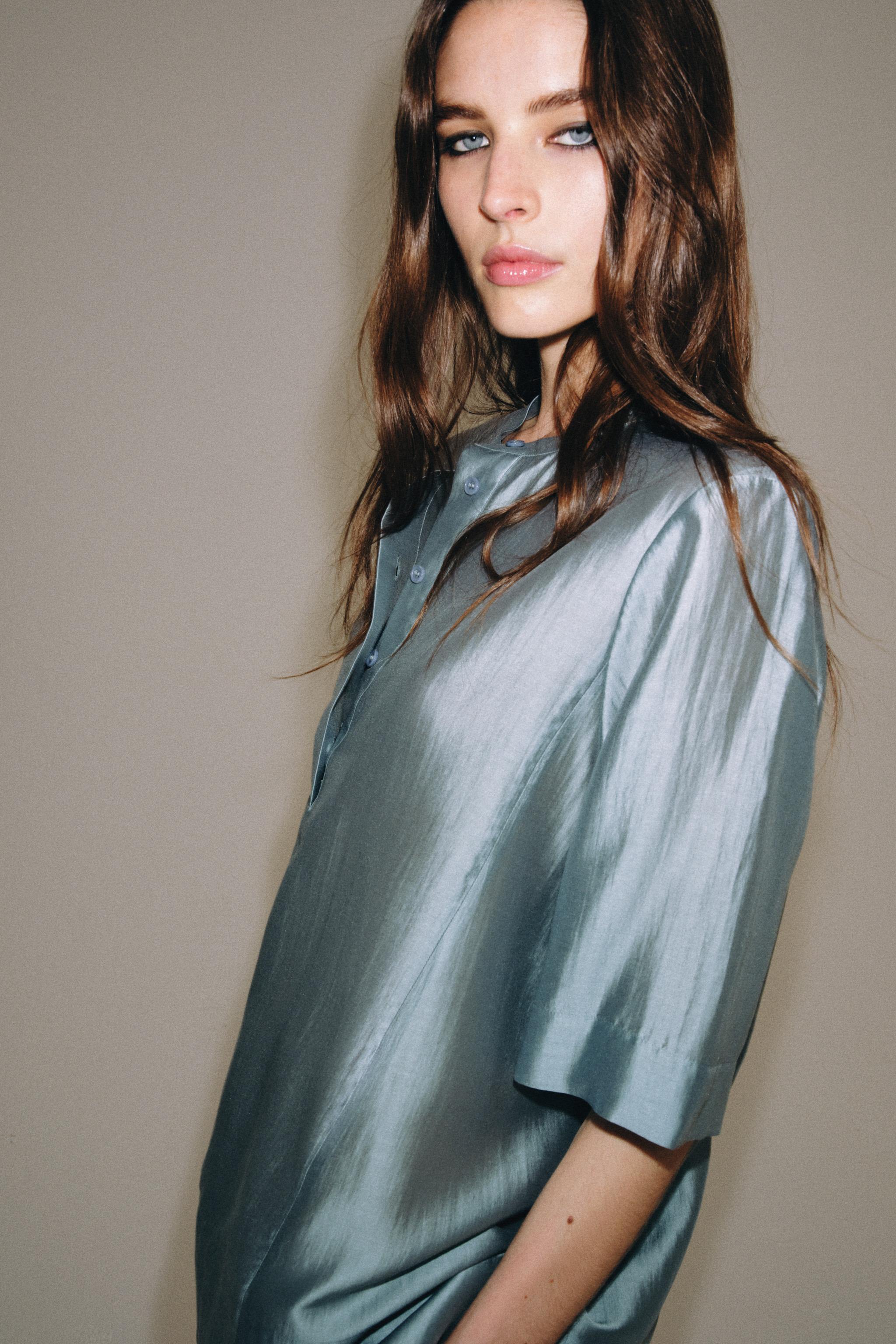 SHORT SLEEVE FLOWY BLOUSE ZW COLLECTION