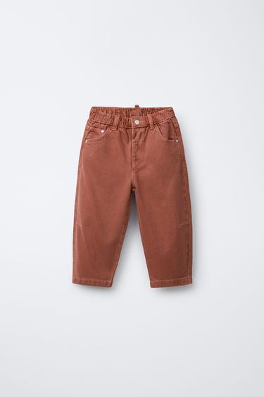 ШТАНИ BAGGY З САРЖІ - Цеглястий Zara