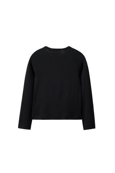 RAGLAN SLEEVE T-SHIRT WITH MODAL - Dark anthracite by Zara