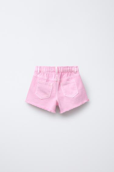 BERMUDA EN SERGÉ MOM FIT - Rose de Zara - Image 1