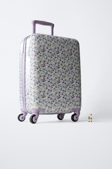 FLORAL TRAVEL SUITCASE - Mauve Purple by Zara - Image 5