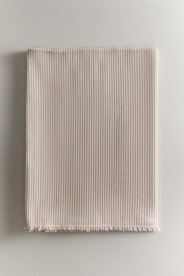 MULTI-PURPOSE THROW WITH LINES - Brown by Zara - Image 4