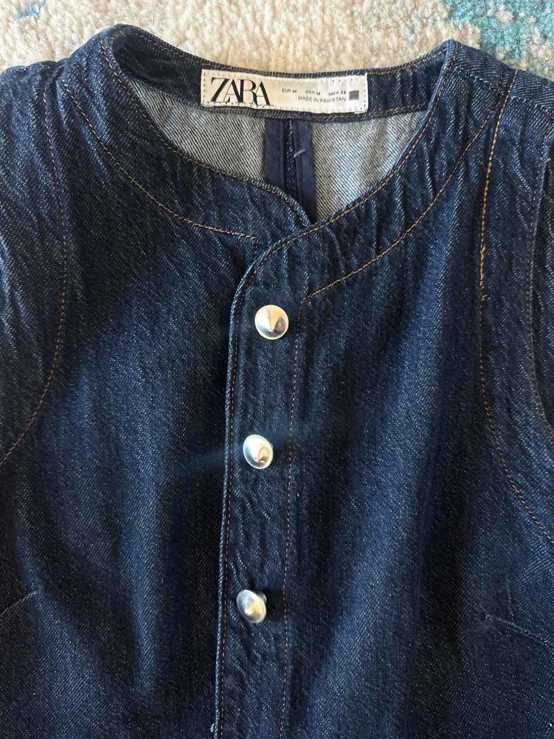 FITTED DENIM WAISTCOAT Z1975 - Image 3