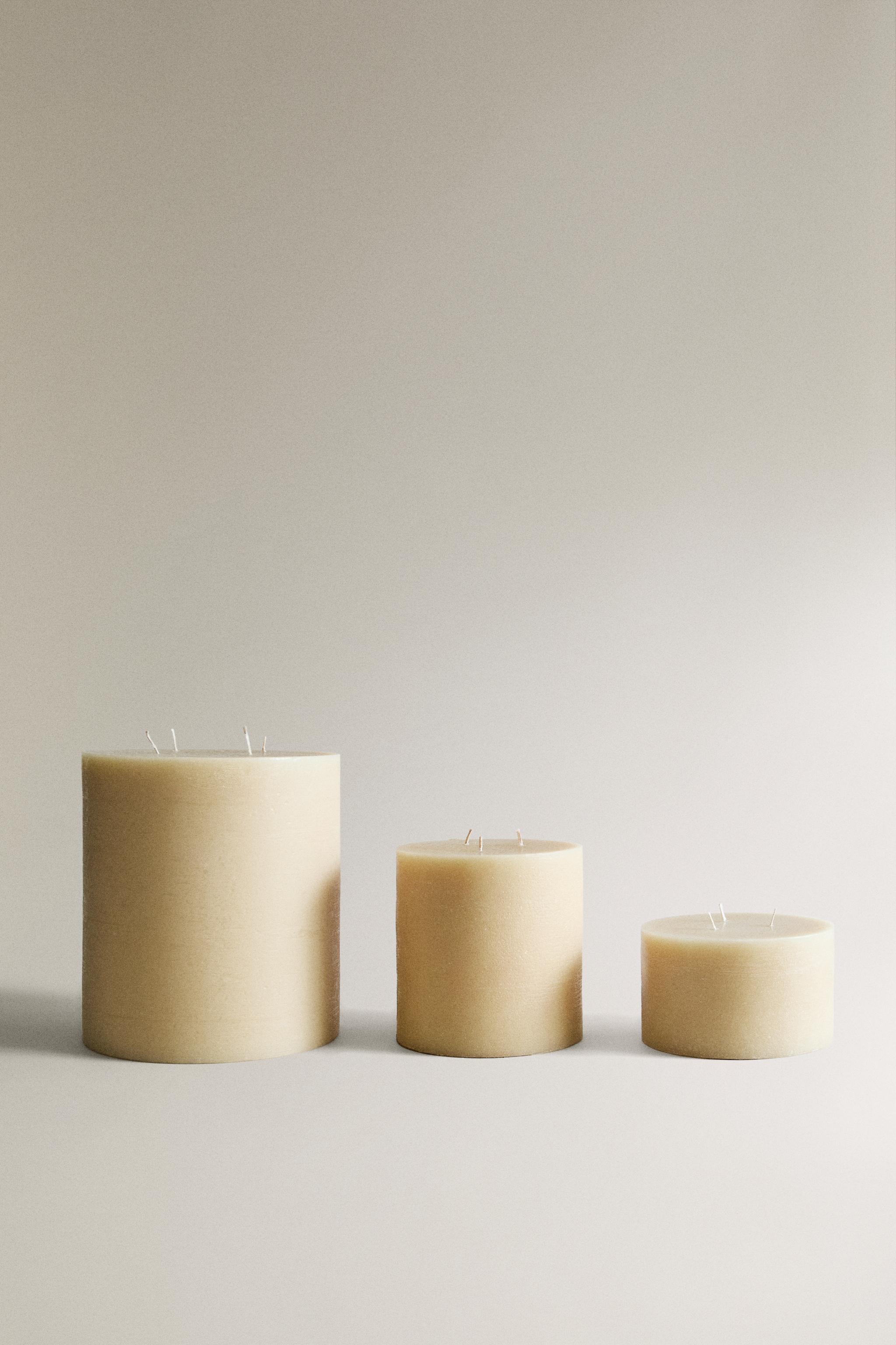 LARGE DECORATIVE CANDLE - White | ZARA United Kingdom