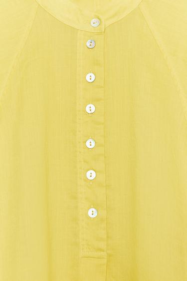 ZW COLLECTION FLOWING SHIRT WITH RAMIE - Yellow by Zara - Image 8