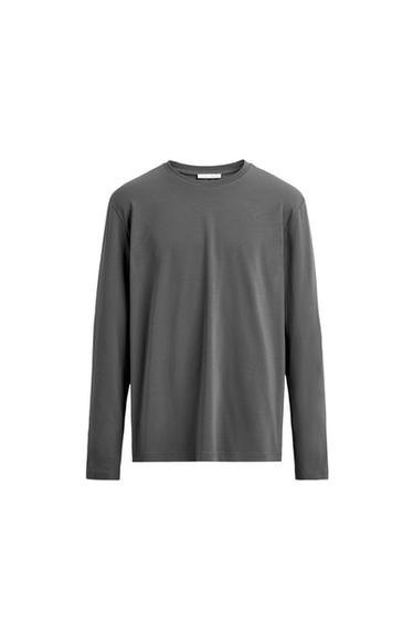 ΜΠΛΟΥΖΑ BASIC SLIM FIT - Γκριζωπό του Zara