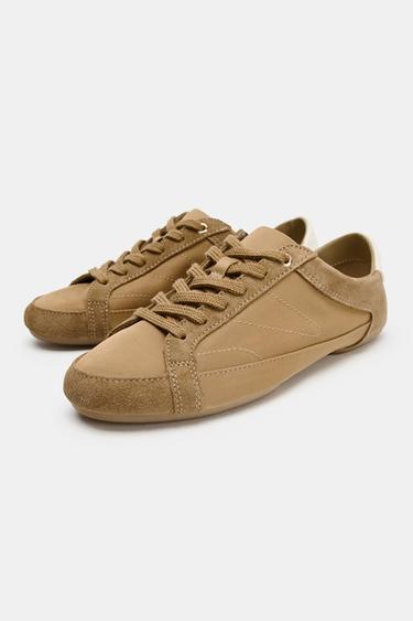 SOFT DERBY TRAINERS - Brown by Zara - Image 1