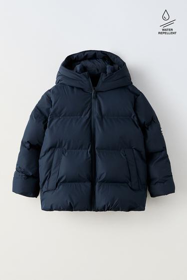ABRIGO WATER REPELLENT ETIQUETA - Marino oscuro de Zara
