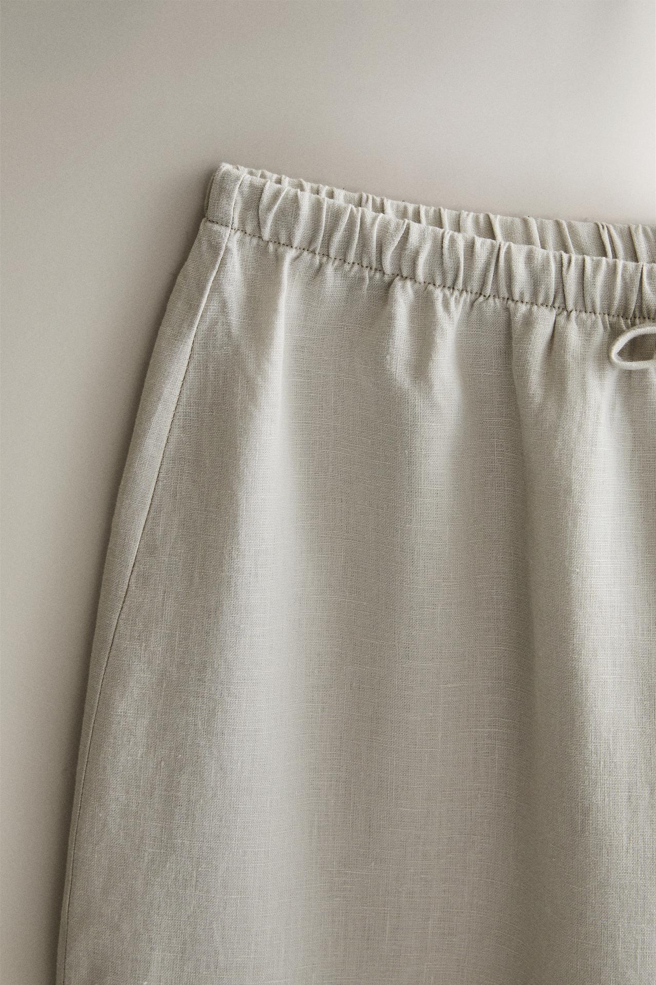 LINEN PANTS — Gray