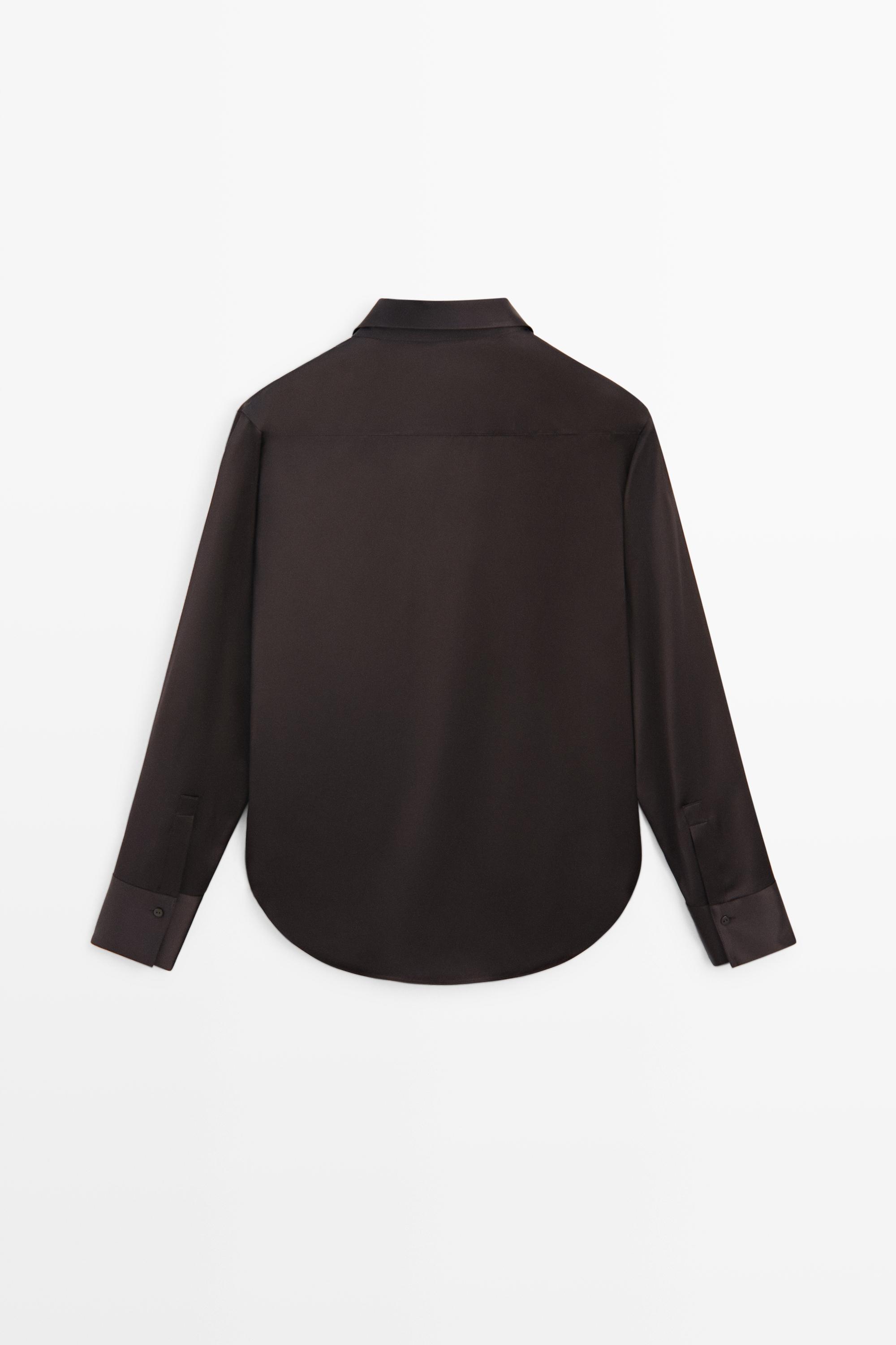 Flowing satin shirt