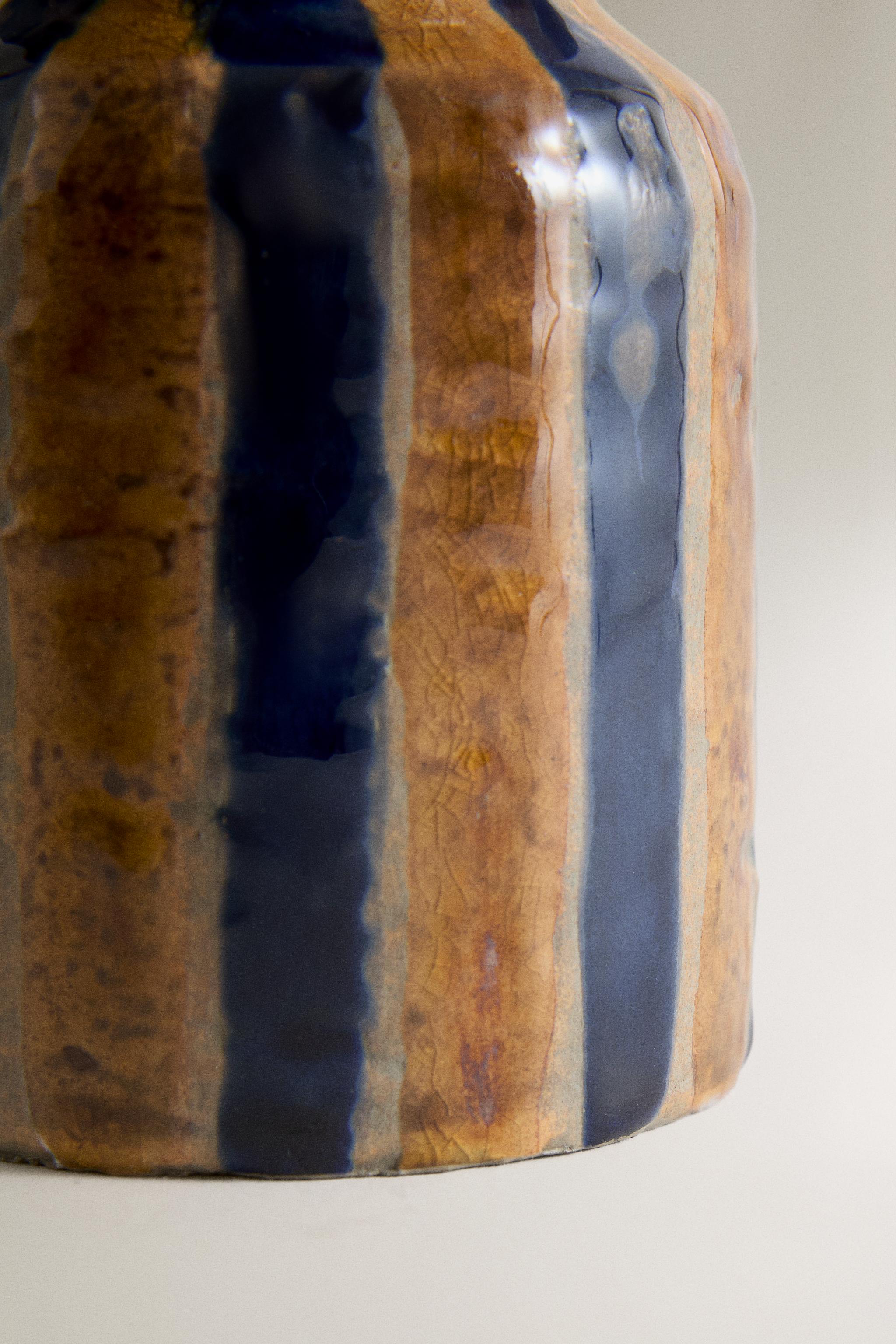 CACHE-POT EN CÉRAMIQUE POUR DIFFUSEUR À RAYURES