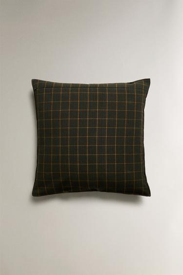 CHECK CUSHION COVER - Green by Zara - Image 3