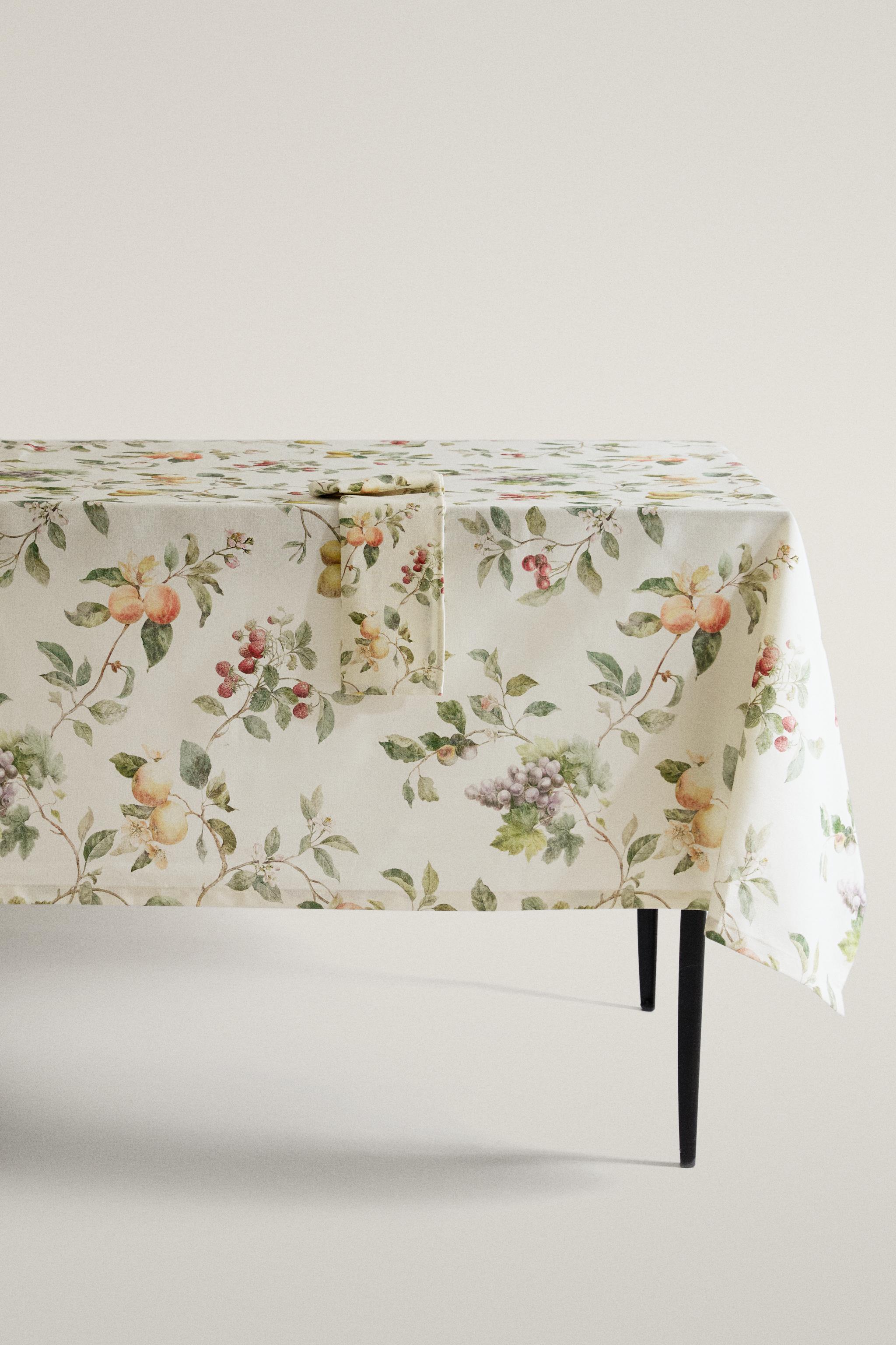 NAPPE IMPRIMÉ BOTANIQUE