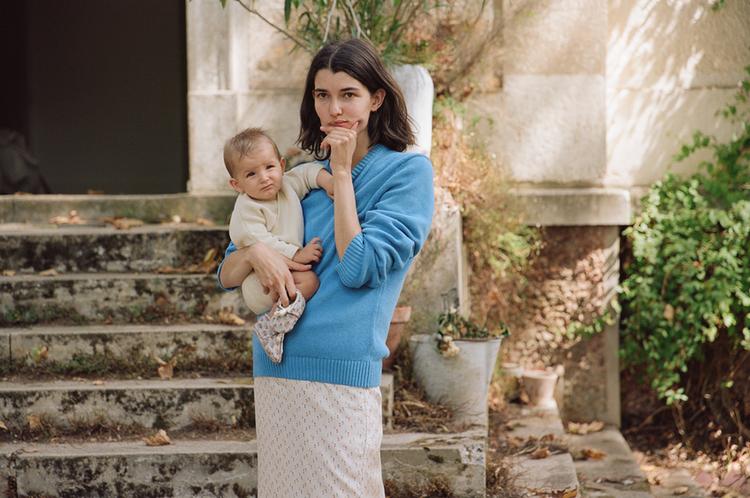 LINKS KNIT WRAP JACKET — Ecru