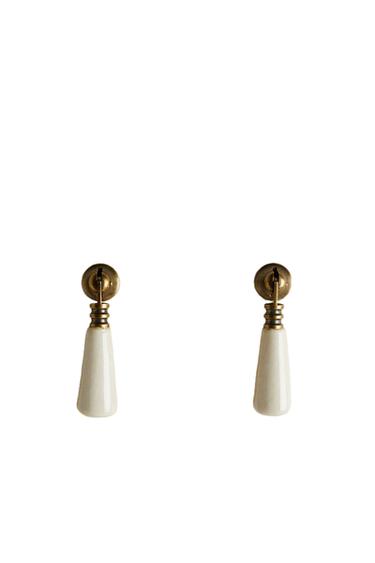 PACK OF DROPLET CERAMIC HANDLES (PACK OF 2) - White by Zara