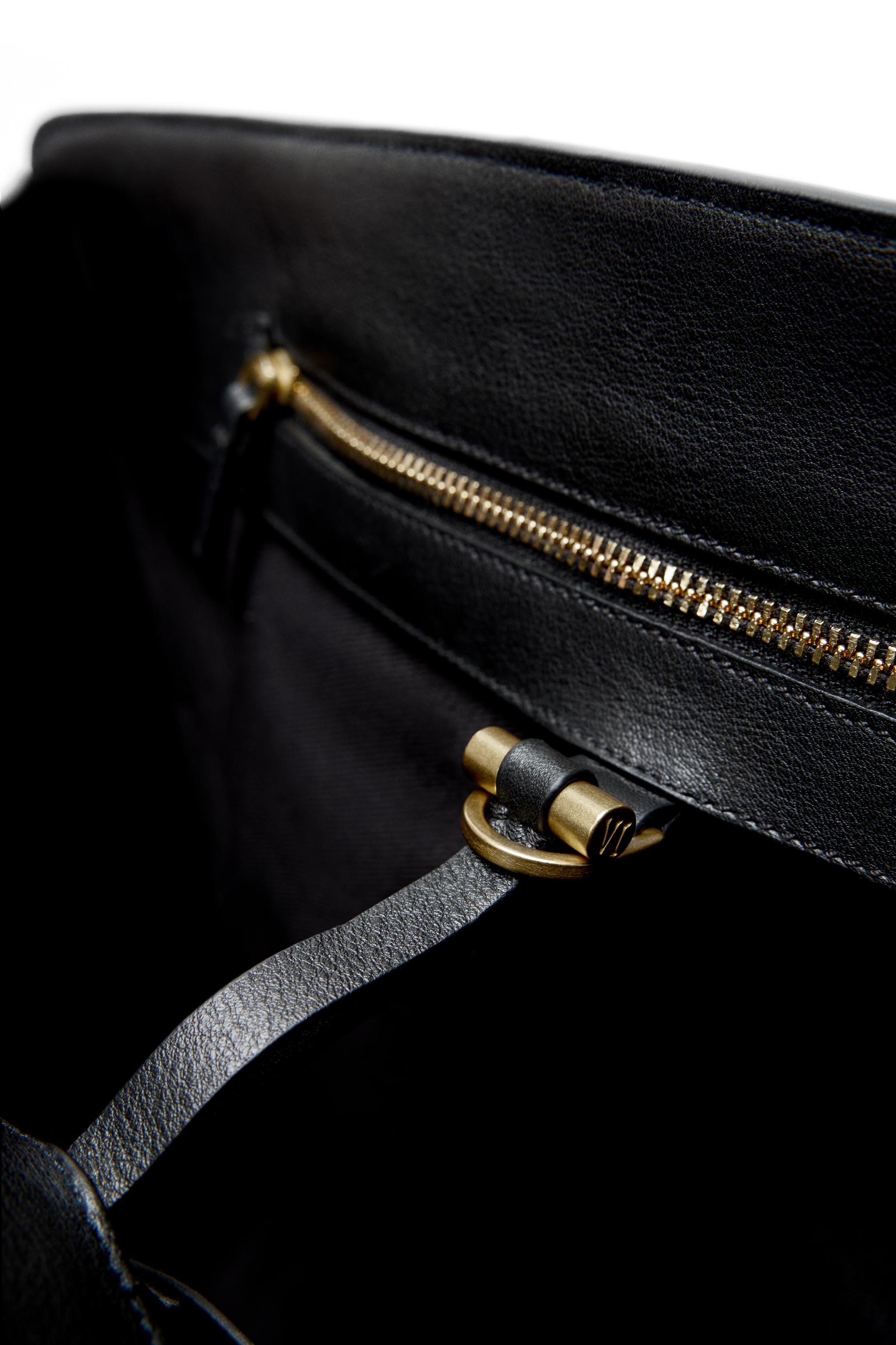 ZARA LIMITED EDITION　レザー トートバッグ LIMITED EDITION LEATHER TOTE BAG - Black | ZARA United States