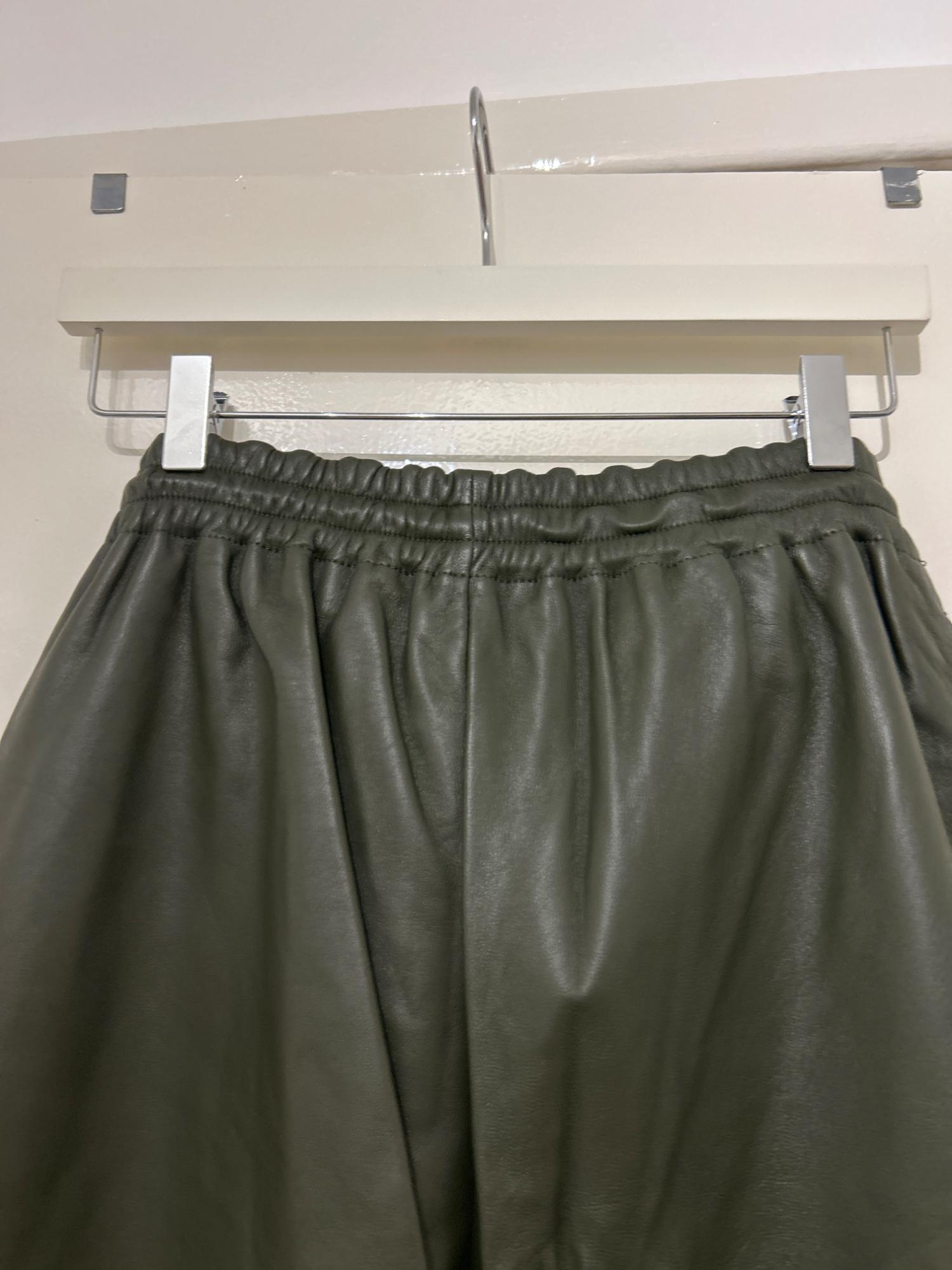 LEATHER JOGGING TROUSERS