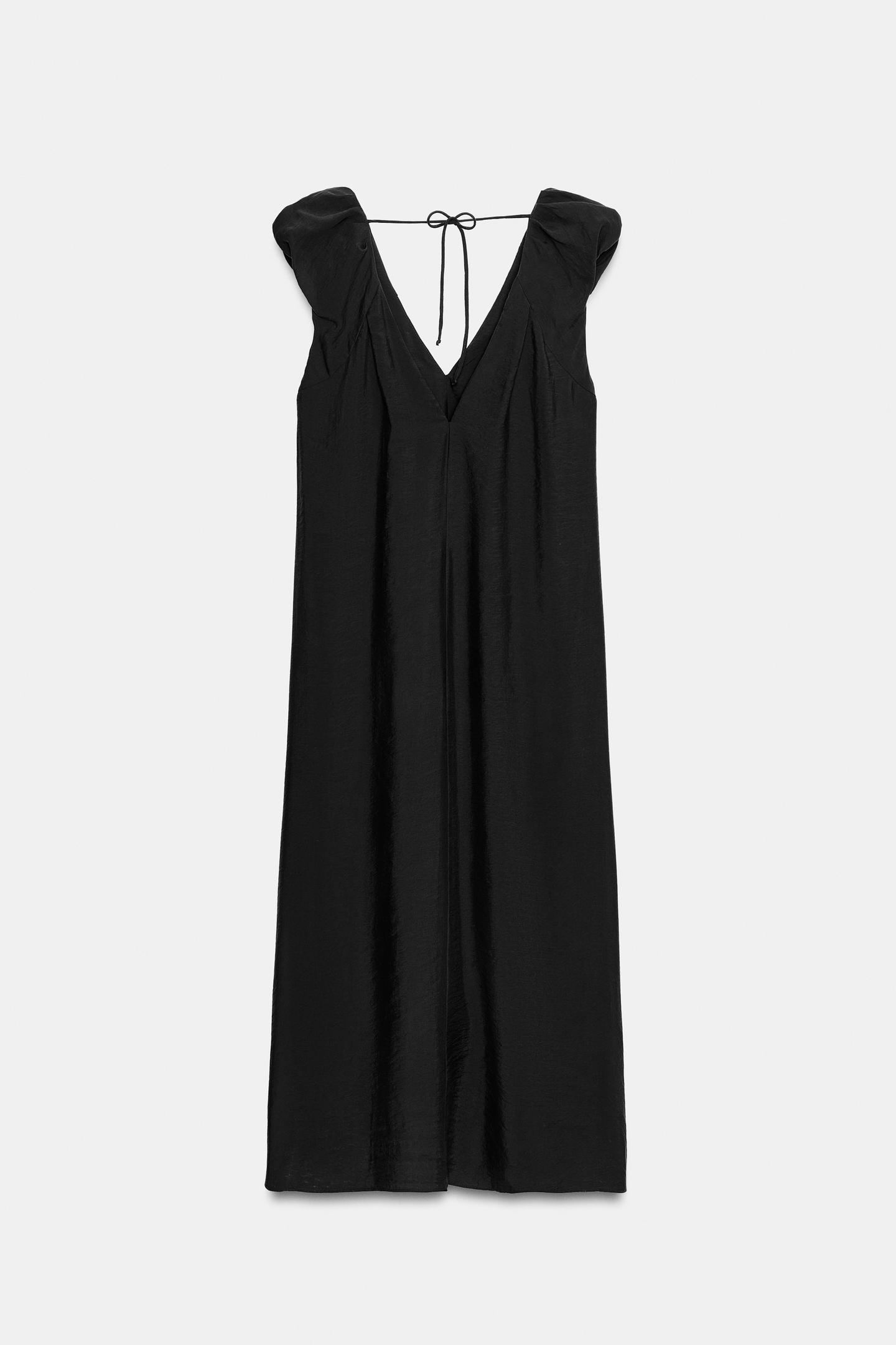 Женское платье Zara Sleeveless Maxi, цвет: Чёрный — фото 4