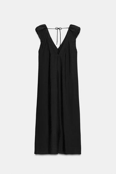 ROBE LONGUE SANS MANCHES - Noir de Zara - Image 3
