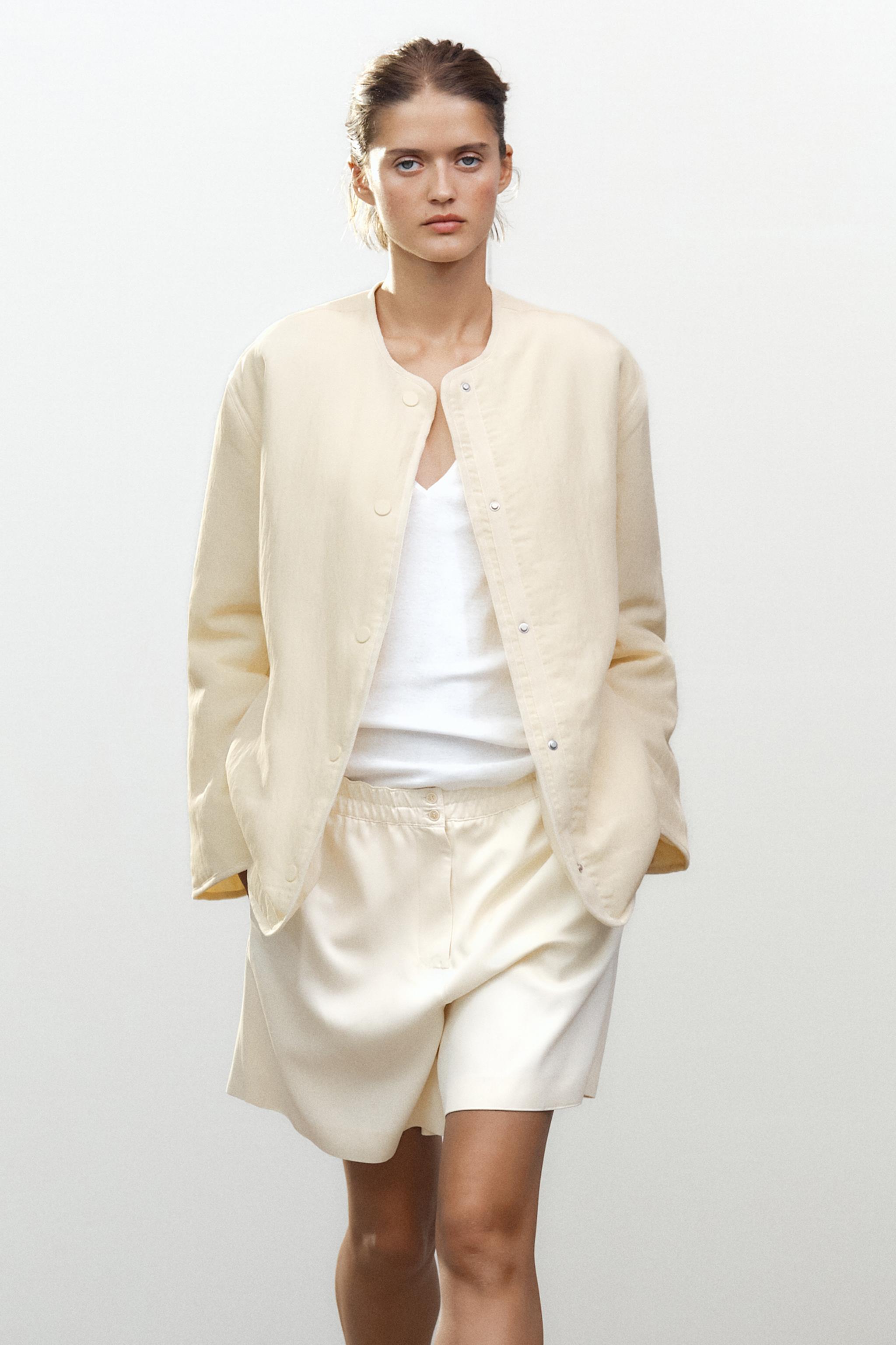 ZARA ZW COLLECTION ケープ ジャケット Sサイズ エクリュ