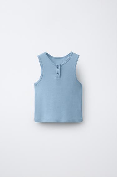PLAIN PUKAS SURF TOP - Faded blue by Zara - Image 0