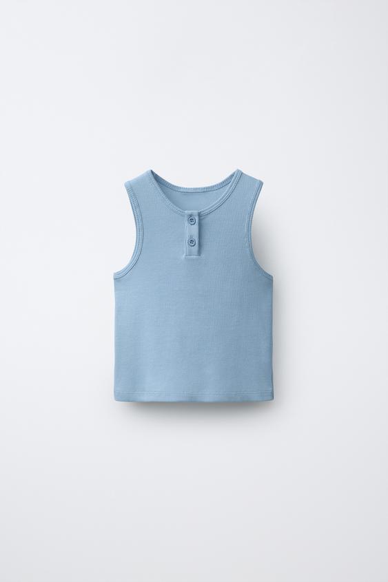 PLAIN PUKAS SURF TOP - Faded blue de Zara - Imagen 0