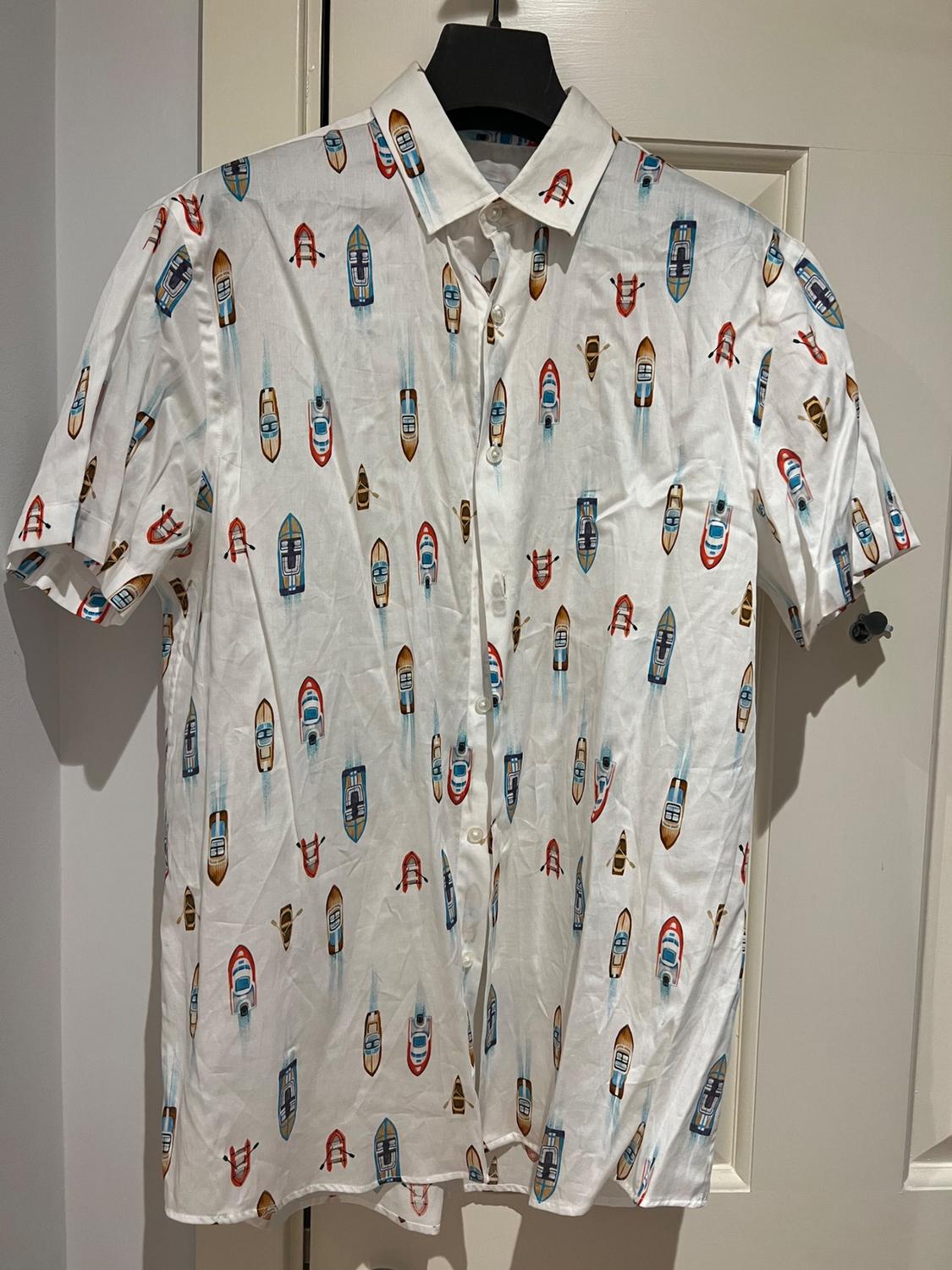 SATIN BOAT PRINT SHIRT