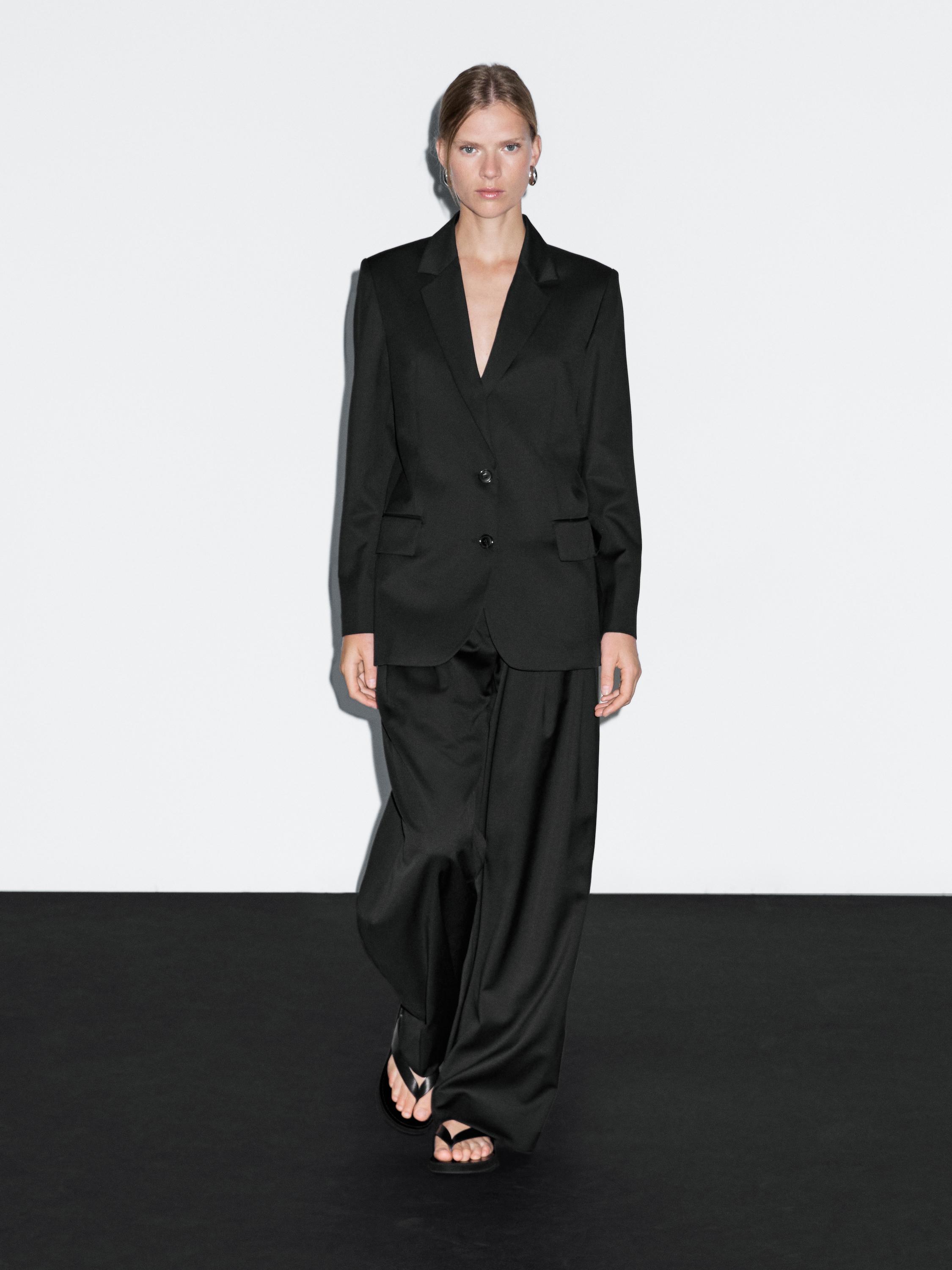 Blazer à deux boutons 100 % laine extra-fine