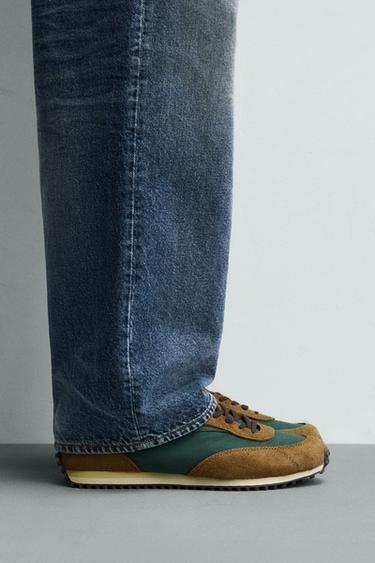 ZAPATILLA ESTILO RETRO - Verde de Zara - Imagen 0