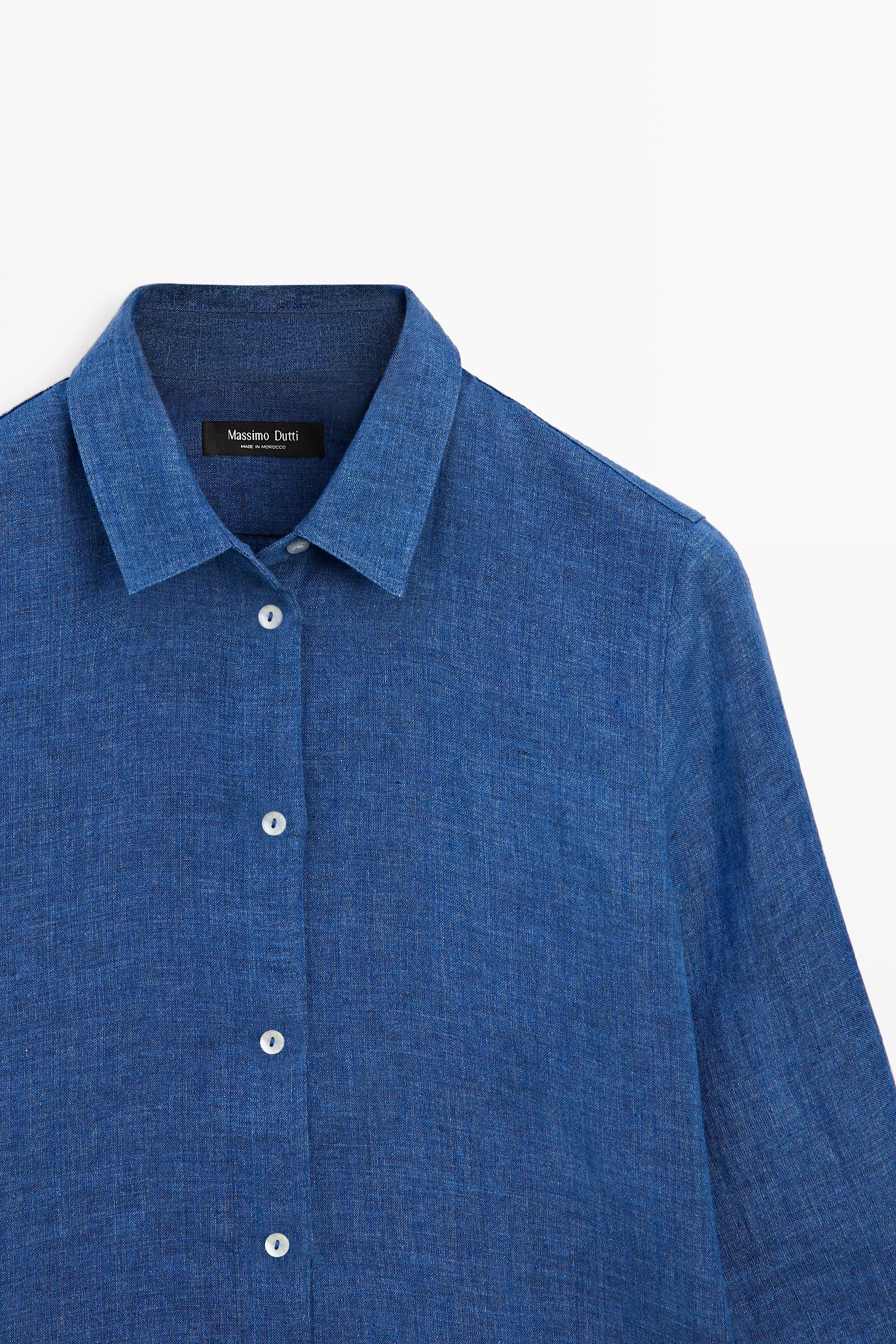 Flowing 100% linen shirt
