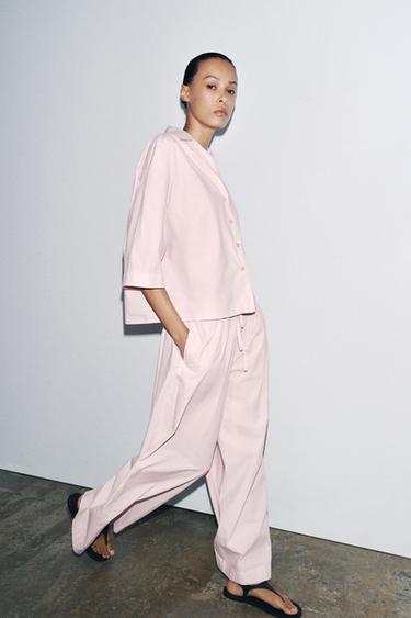 CHEMISE COURTE ZW COLLECTION - Rose de Zara - Image 2