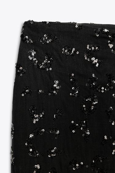SEQUINNED VOLUME TROUSERS - Black by Zara - Image 3