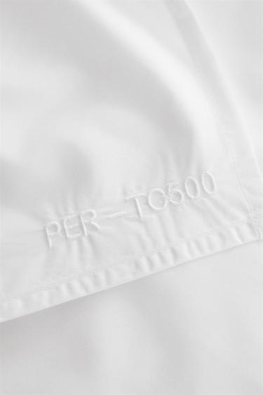 PERCALE FITTED SHEET | 30 CM HIGH (500 THREAD COUNT) - White by Zara - Image 5