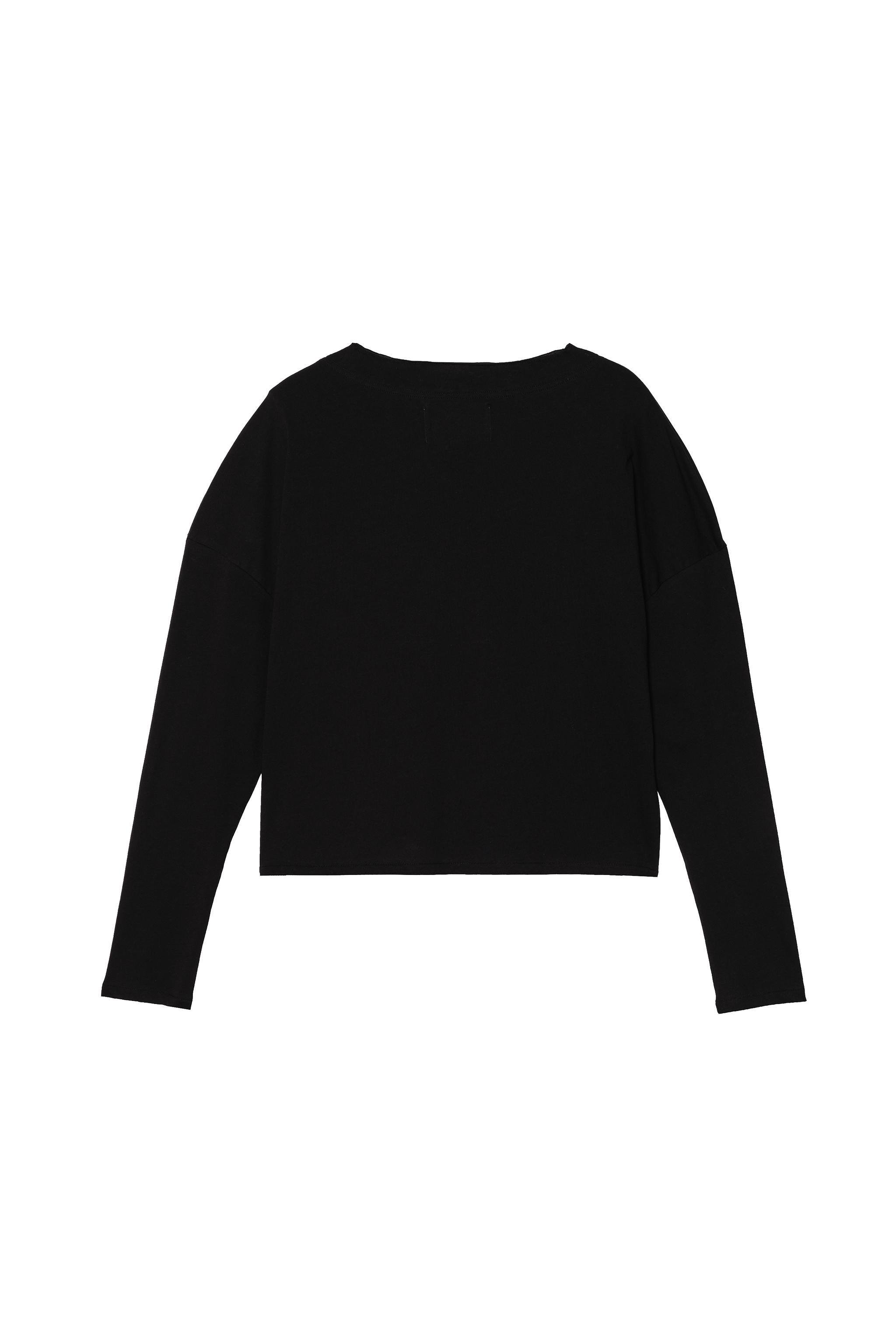 Мужские футболки Zara CROPPED FIT LONG SLEEVE T-SHIRT — фото 4