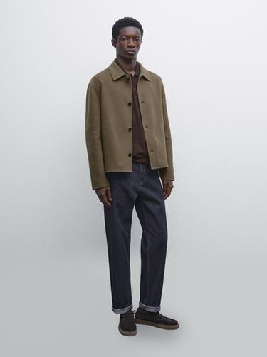 Zara Wool blend jacket - Mid-green - Image 0