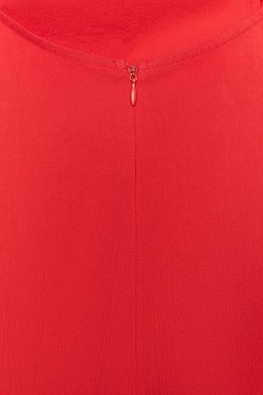 DRAPED TUBE MIDI DRESS WITH CUT-OUT DETAIL - Red by Zara - Image 10