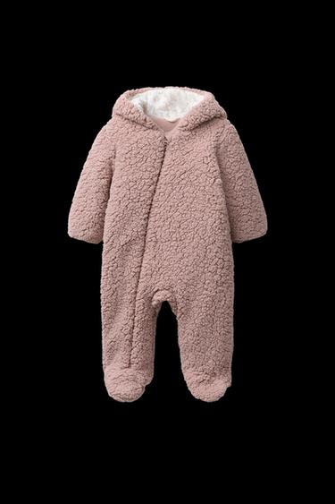 WINTERANZUG AUS TEDDYFELL UND POLARFLEECE - Rosa pudrig von Zara - Bild 0