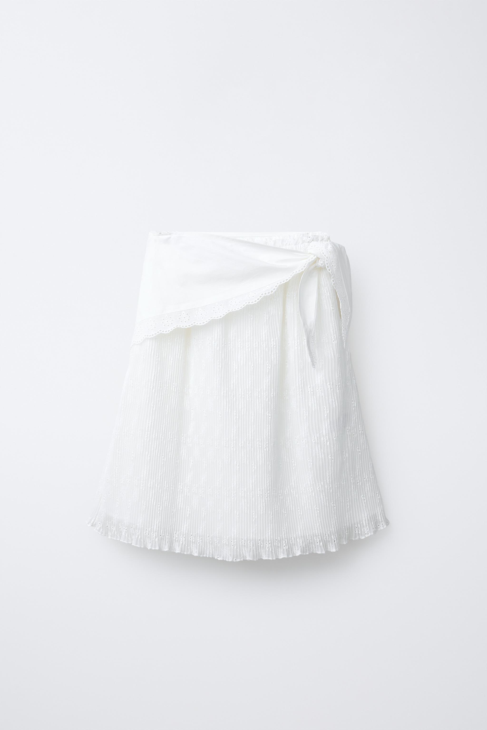 PLEATED MIDI SKIRT WITH SCARF DETAIL