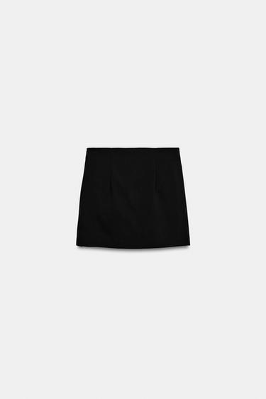 ZW COLLECTION ASYMMETRIC SHORT SKIRT - Black by Zara - Image 2